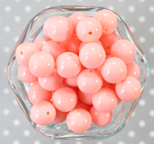 16mm Seashell solid bubblegum beads