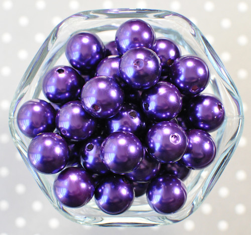 16mm Sugar plum pearl bubblegum beads