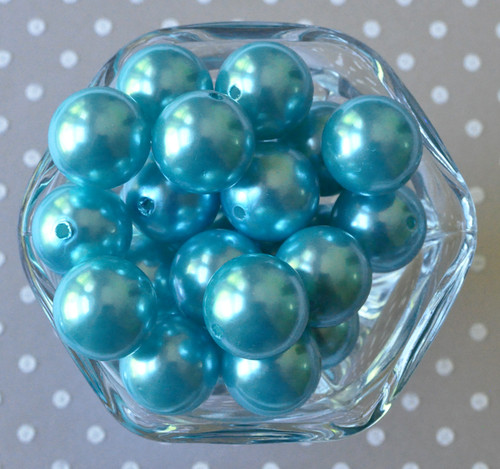 Wholesale 20mm Turquoise pearl chunky beads - 100 piece