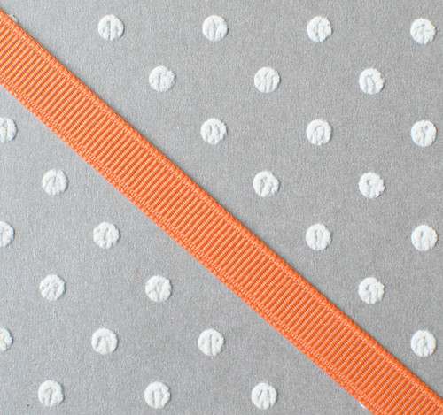 3/8" Papaya solid Schiff grosgrain ribbon by the yard
