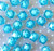 20mm Turquoise ice cube faceted acrylic beads