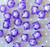 20mm Purple ice cube faceted acrylic beads