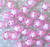 20mm Pink ice cube faceted acrylic beads