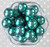 20mm Teal pearl bubblegum beads