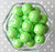 20mm Lime green solid AB bubblegum beads