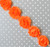 1.5" Mini shabby flower trim Orange