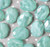 30mm Mint green marble swirl faceted oval acrylic beads