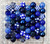 Navy and royal blue chunky bubblegum bead variety mix