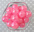 20mm Hot Pink AB crackle bubblegum beads