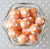 20mm Peach polka dot plastic chunky bubblegum beads for kids