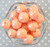 20mm Peach solid AB bubblegum beads