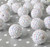 20mm White AB rhinestone bubblegum beads