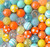 Orange yellow aqua bubblegum bead wholesale kit