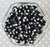 12mm Black polka dot bubblegum beads