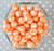 12mm Peach polka dot bubblegum beads