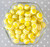 12mm Yellow stripe bubblegum beads