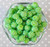 12mm Lime rhinestone bubblegum beads