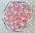 20mm Bubble bead Pink glitter AB