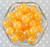 16mm Yellow Gold AB crackle bubblegum beads