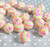 20mm Fruit striped AB rhinestone bubblegum beads