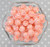12mm Peach AB rhinestone bubblegum beads