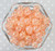 12mm Peach AB crackle bubblegum beads