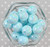 20mm Light Blue solid AB bubblegum beads