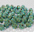 20mm Peacock green AB rhinestone bubblegum beads