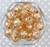 20mm Light brown Bead in a Bead foil bubblegum beads