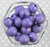 20mm Dark Purple stardust metallic bubblegum beads