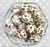 20mm Tan Leopard printed bubblegum beads