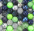 Navy, green, and silver bubblegum bead wholesale kit