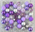 Purple and silver bubblegum bead wholesale kit