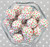 20mm Christmas Sprinkles printed bubblegum beads