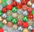 Christmas Silver and Gold bubblegum bead wholesale kit