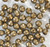 Light bronze 12mm faceted round Czech fire polished glass beads