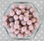 12mm Putty Pink solid bubblegum beads