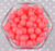 12mm Neon pink solid bubblegum beads