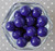 20mm Dark royal blue solid bubblegum beads