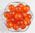 20mm Orange glitter jelly bubblegum beads