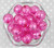 20mm Shocking Pink Bead in a Bead foil bubblegum beads