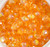 Orange AB 12mm faceted round Czech fire polished glass beads