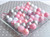 Pink and silver chunky bubble gum bead wholesale kit