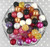 12mm Day of the Dead bubblegum bead mix