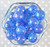 Wholesale 20mm Royal blue AB crackle bubblegum acrylic beads 100pc