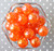 Wholesale 20mm Orange AB crackle bubblegum acrylic beads 100pc