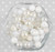 12mm White variety mix bubblegum beads