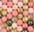 Coral Bells acrylic bubblegum bead bulk mix