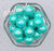 Wholesale 20mm Teal AB bubblegum beads 100pc
