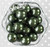 Wholesale 20mm Hunter green acrylic pearl chunky beads - 100 piece